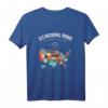 National Parks der USA Shirt für Wandern & Camping – Outdoor T-Shirt mit Karte der US-Nationalparks für Natur- und Abenteuerliebhaber
