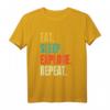 Eat Sleep Explore Repeat Weltreise Wandern Camp Abenteuer T-Shirt - Retro Vintage Outdoorkleidung für Abenteurer