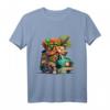 Luao`s Abenteuer T-Shirt für Kinder - Buntes Hawaii-Design mit Bus, Tiki und Urwaldmotiven