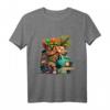 Luao`s Abenteuer T-Shirt für Kinder - Buntes Hawaii-Design mit Bus, Tiki und Urwaldmotiven