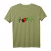 Afghanische Flagge Herzschlag EKG Design T-Shirt - Patriotisches Geschenk für Afghanistan-Fans und Freunde