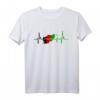 Afghanische Flagge Herzschlag EKG Design T-Shirt - Patriotisches Geschenk für Afghanistan-Fans und Freunde