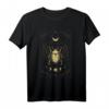 Ägyptisches geflügeltes Skarabäus Mondphase Tarot T-Shirt – Magisches Esoterik-Design für Tarot-Leser, Hexen & Okkulte, Perfekt für Halloween & Samhain