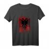 Albanisch HapKoala Langarmshirt mit Adler und Kosovo-Design - Klassisch geschnitten, doppelt genähter Saum