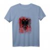 Albanisch HapKoala Langarmshirt mit Adler und Kosovo-Design - Klassisch geschnitten, doppelt genähter Saum