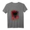 Albanisch HapKoala Langarmshirt mit Adler und Kosovo-Design - Klassisch geschnitten, doppelt genähter Saum