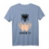 Albanische Flagge Shqiponja T-Shirt mit Adler und Spruch 'KUQ E ZI' – Stolzes Geschenk für Albaner und Kosovo-Albaner