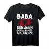 Baba die Legende Albanisches T-Shirt mit Flagge und Adler – Stolz auf Albanien, perfekt für albanische Väter und Familien