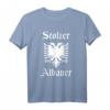 Stolzer Albaner - Albanien Flagge, Adler Wappen & Barcode T-Shirt für Nationalstolz, Kultur & Tradition