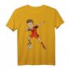 Albanien Fußballer Herren T-Shirt – Klassisch geschnitten, doppelt genähter Saum, perfekt für Fußballfans und Sportliebhaber