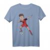 Albanien Fußballer Herren T-Shirt – Klassisch geschnitten, doppelt genähter Saum, perfekt für Fußballfans und Sportliebhaber