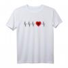 Heartbeat Proud I Love Albanien Flagge Geschenk T-Shirt – Patriotisches Souvenir für Albanien-Fans, Touristen & Unterstützer der Fußballmannschaft