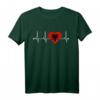 Albanische Flagge und Adler T-Shirt mit Herzfrequenz – Stolz auf Albanien & Kosovo, Perfekt als Geschenk für Albaner und Albanien-Fans