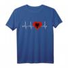 Albanische Flagge und Adler T-Shirt mit Herzfrequenz – Stolz auf Albanien & Kosovo, Perfekt als Geschenk für Albaner und Albanien-Fans