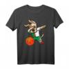 Dabbing Dog Algerien Basketball Fans T-Shirt mit Flagge – Lustiges Hundebasketball-Outfit für Algerien-Team-Fans, Trainer & Kinder