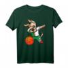 Dabbing Dog Algerien Basketball Fans T-Shirt mit Flagge – Lustiges Hundebasketball-Outfit für Algerien-Team-Fans, Trainer & Kinder