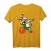 Dabbing Dog Algerien Basketball Fans T-Shirt mit Flagge – Lustiges Hundebasketball-Outfit für Algerien-Team-Fans, Trainer & Kinder