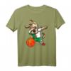 Dabbing Dog Algerien Basketball Fans T-Shirt mit Flagge – Lustiges Hundebasketball-Outfit für Algerien-Team-Fans, Trainer & Kinder