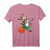 Dabbing Dog Algerien Basketball Fans T-Shirt mit Flagge – Lustiges Hundebasketball-Outfit für Algerien-Team-Fans, Trainer & Kinder