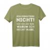 Ich diskutiere nicht erkläre nur warum recht habe T-Shirt – Lustiges Männer-Shirt mit Ironie, klassisch geschnitten
