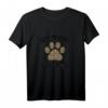 Less People More Dogs Hundepfote mit Leopardenmuster T-Shirt – Lustige Hundemotiv-Kleidung für Tierliebhaber und Hundemütter
