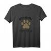 Less People More Dogs Hundepfote mit Leopardenmuster T-Shirt – Lustige Hundemotiv-Kleidung für Tierliebhaber und Hundemütter