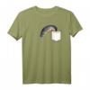 Angler T-Shirt für Fischer - Geschenkidee für Männer, HapKoala, mit Brusttasche & Hecht Design