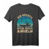Mir Reicht's Ich Geh Angeln – Lustiges Angler T-Shirt mit Retrostreifen für Fischer, Damen, Herren & Kinder