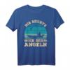 Mir Reicht's Ich Geh Angeln – Lustiges Angler T-Shirt mit Retrostreifen für Fischer, Damen, Herren & Kinder