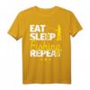 HapKoala Angel T-Shirt Lustiger Spruch 'Eat, Sleep, Fishing, Repeat' – Perfektes Geschenk für Angler zum Geburtstag & Weihnachten