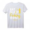 HapKoala Angel T-Shirt Lustiger Spruch 'Eat, Sleep, Fishing, Repeat' – Perfektes Geschenk für Angler zum Geburtstag & Weihnachten