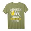 Angeln & Bier Darum Bin Ich Hier Angler Geschenk T-Shirt - Lustiges Angler & Bier Liebhaber Shirt für Vatertag, Geburtstag & Weihnachten