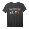 Lustiges Angler T-Shirt für Erwachsene - Plan For The Day Coffee Fish Beer Humor Shirt für Männer und Frauen, ideales Fischergeschenk für Freund und Ehemann