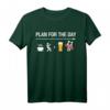 Lustiges Angler T-Shirt für Erwachsene - Plan For The Day Coffee Fish Beer Humor Shirt für Männer und Frauen, ideales Fischergeschenk für Freund und Ehemann