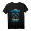 Geboren Zum Angeln Gezwungen Zum Arbeiten Männer Angler T-Shirt - Lustiges Geschenk für Hobby Fischer & Sportangler