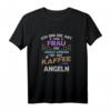 Damen Hobby T-Shirt Kaffee & Angeln - Lustiges Geschenk für Frauen & Freundinnen mit Spaß am Angeln und Kaffee