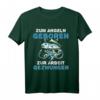 Lustiges Angler T-Shirt - Zum Angeln geboren, zur Arbeit gezwungen - Perfektes Geschenk für Papa, Ehemann, Bruder & Onkel zum Vatertag