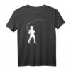 Angler mit Angelrute T-Shirt – Klassisch geschnittenes Fischer-Shirt für Wasserliebhaber & Hobbyangler