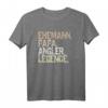 Herren Ehemann Papa Angler Legende Vatertag Angelrute Fischen T-Shirt – Vintage Design für Angler & Fischliebhaber, Perfekt für Vatertag & Geburtstag