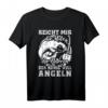 Reicht mir die Rute - Lustiges Angel T-Shirt für Männer und Frauen als Geschenk für Fischer, Hobby- und Sportfischer