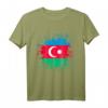 Aserbaidschan Flagge T-Shirt mit Farbspritzern - Perfektes Geschenk für Aserbaidschan-Liebhaber, Urlaub, Sportevents & nationale Feierlichkeiten