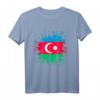 Aserbaidschan Flagge T-Shirt mit Farbspritzern - Perfektes Geschenk für Aserbaidschan-Liebhaber, Urlaub, Sportevents & nationale Feierlichkeiten