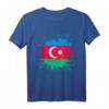 Aserbaidschan Flagge T-Shirt mit Farbspritzern - Perfektes Geschenk für Aserbaidschan-Liebhaber, Urlaub, Sportevents & nationale Feierlichkeiten