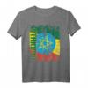Äthiopien Flagge Damen Herren Kinder T-Shirt - Klassisch geschnitten mit doppeltem Saum, ideal für Patriotismus & Kultur
