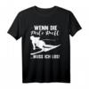 Lustiges Skifahren T-Shirt mit Spruch 'Wenn die Piste ruft muss ich gehen' – Perfektes Geschenk für Wintersportfans zu Weihnachten & Geburtstag