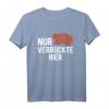 Nur Verrückte Hier Australien Wombat T-Shirt - Lustiges Tiermotiv für Australien-Besucher & Tierliebhaber