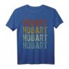 Hobart City Australien Retro T-Shirt - Klassisch geschnitten mit doppeltem Saum, ideales Souvenir und Geschenk für Australien-Fans