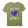 Just A Girl Who Loves Australia - Lustiges Reise- & Fußball T-Shirt für Damen, Mädchen & Kinder als Geschenk für Australien-Fans & Reiseliebhaber