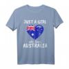 Just A Girl Who Loves Australia - Lustiges Reise- & Fußball T-Shirt für Damen, Mädchen & Kinder als Geschenk für Australien-Fans & Reiseliebhaber