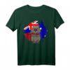 Wombat Held - Australischer Umriss mit Flagge T-Shirt, perfektes Geschenk für Australien-Fans und Tierliebhaber